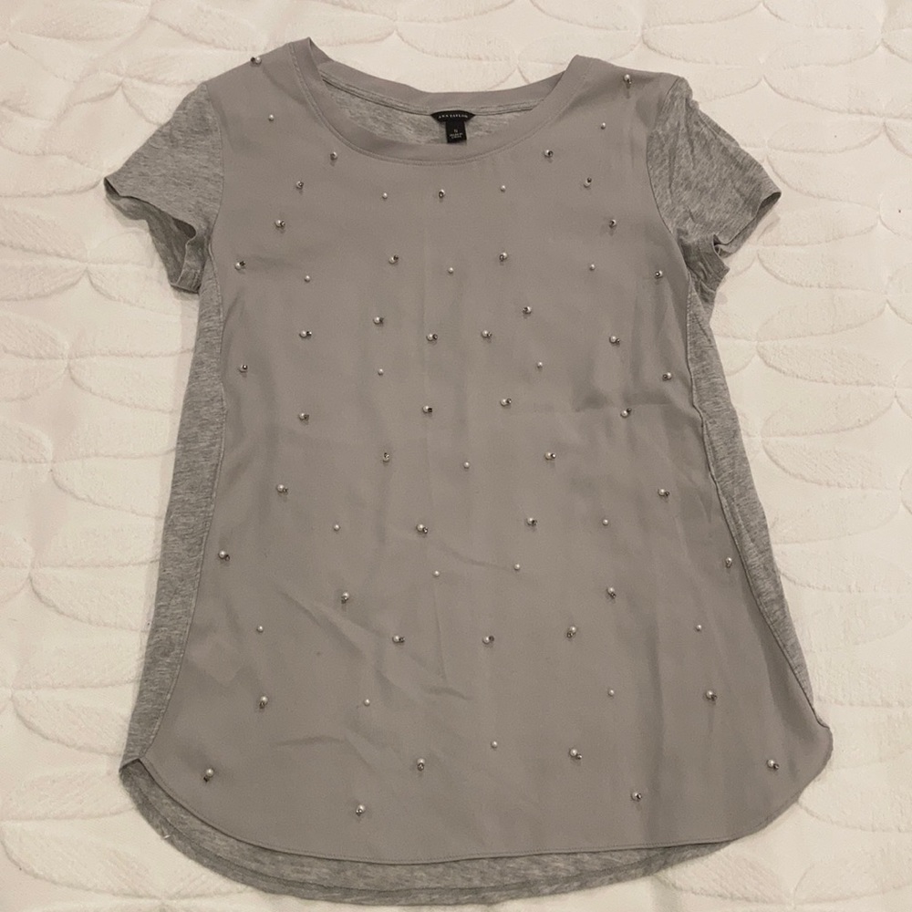 Women’s Ann Taylor Elegant Gray Shirt